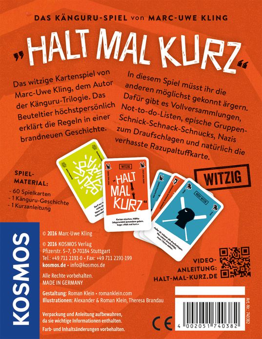 »HALT MAL KURZ«  — KOSMOS