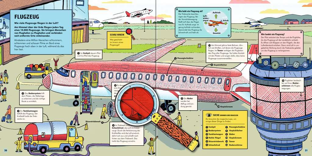 »Faszination Technik - Technikbuch für Kinder ab 7 Jahren, mit magischer Lupe« — RAVENSBURGER