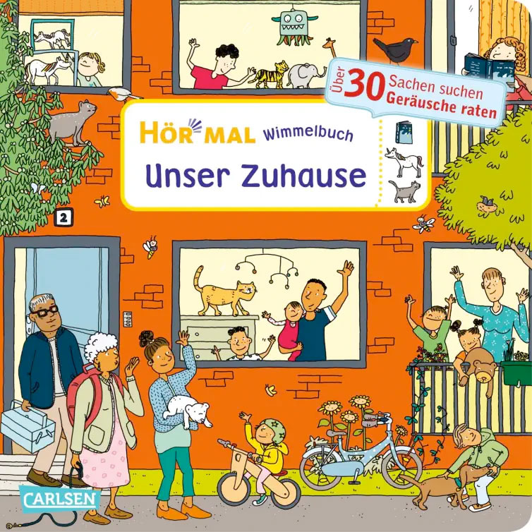 »Hör mal (Soundbuch): Wimmelbuch: Unser Zuhause« — CARLSEN