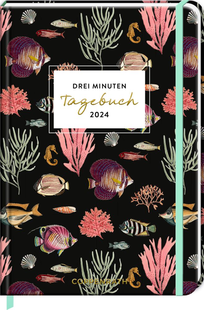 »Großer Wochenkalender: 3 Minuten Tagebuch 2024 - Fische (I love my Ocean)« — COPPENRATH