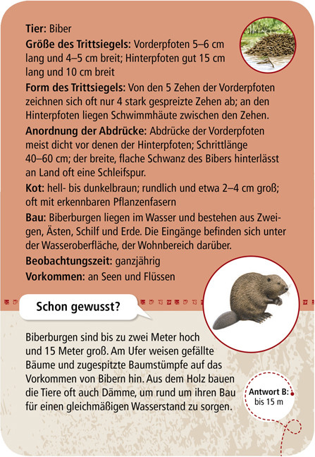 »EXPEDITION NATUR 50 (FÜNFZIG) TIERSPUREN« — MOSES