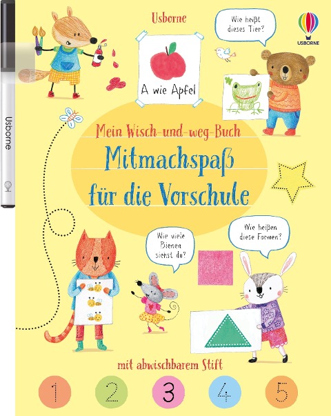 »Mein Wisch-und-weg-Buch: Mitmachspaß für die Vorschule« — USBORNE