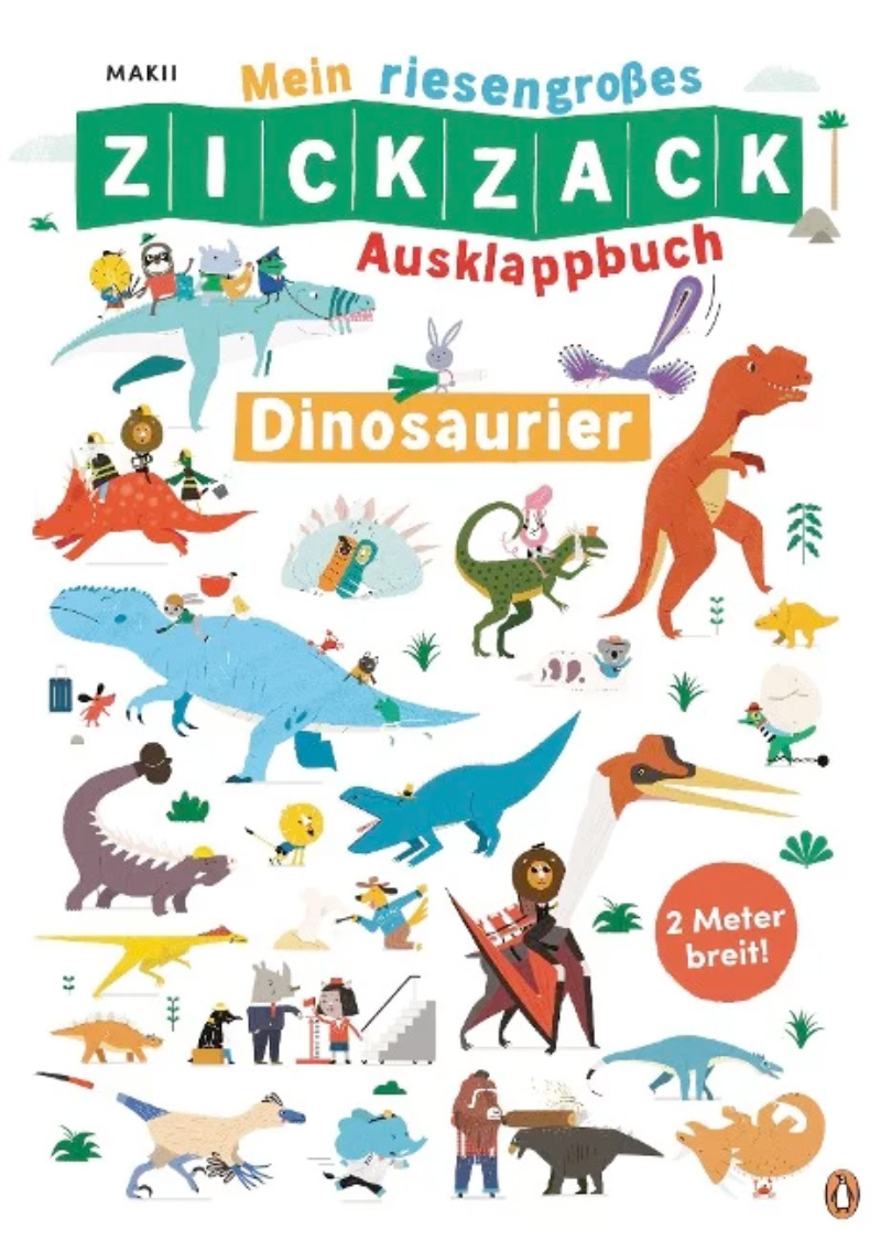 »Mein riesengroßes ZICKZACK Ausklappbuch - Dinosaurier« — PENGUIN JUNIOR
