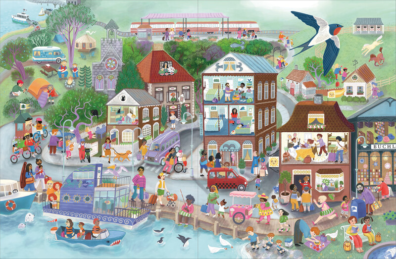 »Wir fahren weg! Das Ferien-Wimmelbuch« — PRESTEL