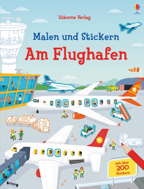 »Malen und Stickern: Am Flughafen« — USBORNE