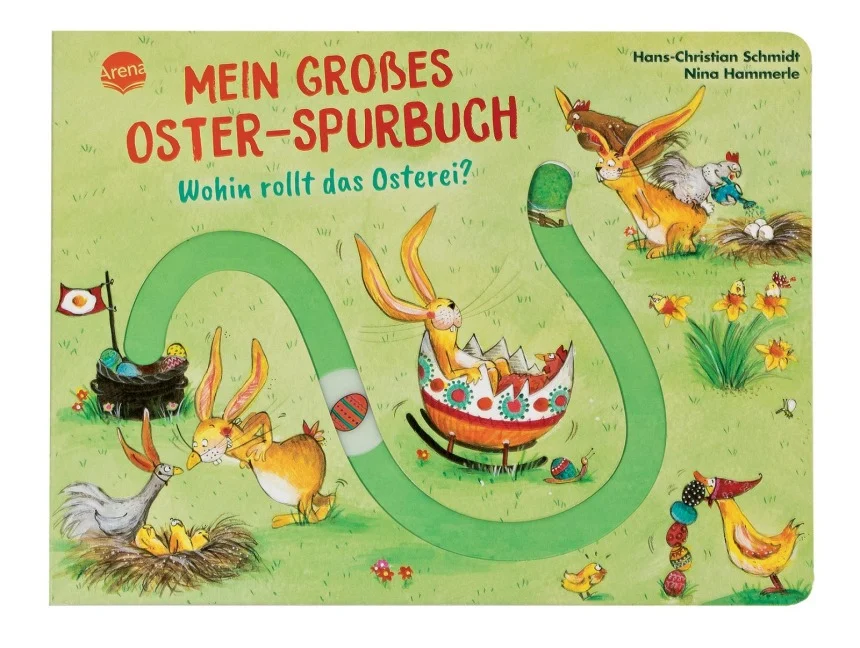 »Mein großes Oster-Spurbuch. Wohin rollt das Osterei?« — ARENA