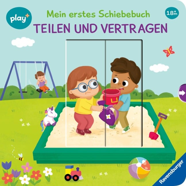 »Play+ Mein erstes Schiebebuch Teilen und vertragen« — RAVENSBURGER